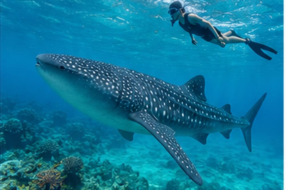 Rafa koralowa i tropikalne ryby w wodach South Ari Atoll